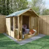 Forest Garden Oakley 7x7 Apex Overlap Solid Wood Summer House With Double Door (Base Included) 2 Forest Garden Oakley 7x7 Apex Overlap Solid Wood Summer House With Double Door (Base Included) -Gardens and Outdoor forest garden oakley 7x7 apex overlap solid wood summer house with double door base included 5013053188705 02i bq