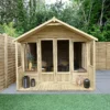 Forest Garden Oakley 8x12 Apex Overlap Solid Wood Summer House With Double Door (Base Included) -Gardens and Outdoor forest garden oakley 8x12 apex overlap solid wood summer house with double door base included 5013053188842 01i bq