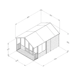 Forest Garden Oakley 8x12 Apex Overlap Solid Wood Summer House With Double Door -Gardens and Outdoor forest garden oakley 8x12 apex overlap solid wood summer house with double door5013053188828 01t bq