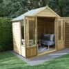 Forest Garden Oakley 8x6 Apex Overlap Solid Wood Summer House With Double Door (Base Included) -Gardens and Outdoor forest garden oakley 8x6 apex overlap solid wood summer house with double door base included 5013053188583 03i bq