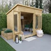 Forest Garden Oakley 8x6 Pent Overlap Solid Wood Summer House With Double Door -Gardens and Outdoor forest garden oakley 8x6 pent overlap solid wood summer house with double door5013053188606 01i bq