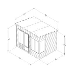 Forest Garden Oakley 8x6 Pent Overlap Solid Wood Summer House With Double Door -Gardens and Outdoor forest garden oakley 8x6 pent overlap solid wood summer house with double door5013053188606 01t bq