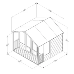 Forest Garden Oakley 8x8 Apex Overlap Solid Wood Summer House With Double Door -Gardens and Outdoor forest garden oakley 8x8 apex overlap solid wood summer house with double door5013053188729 01t bq