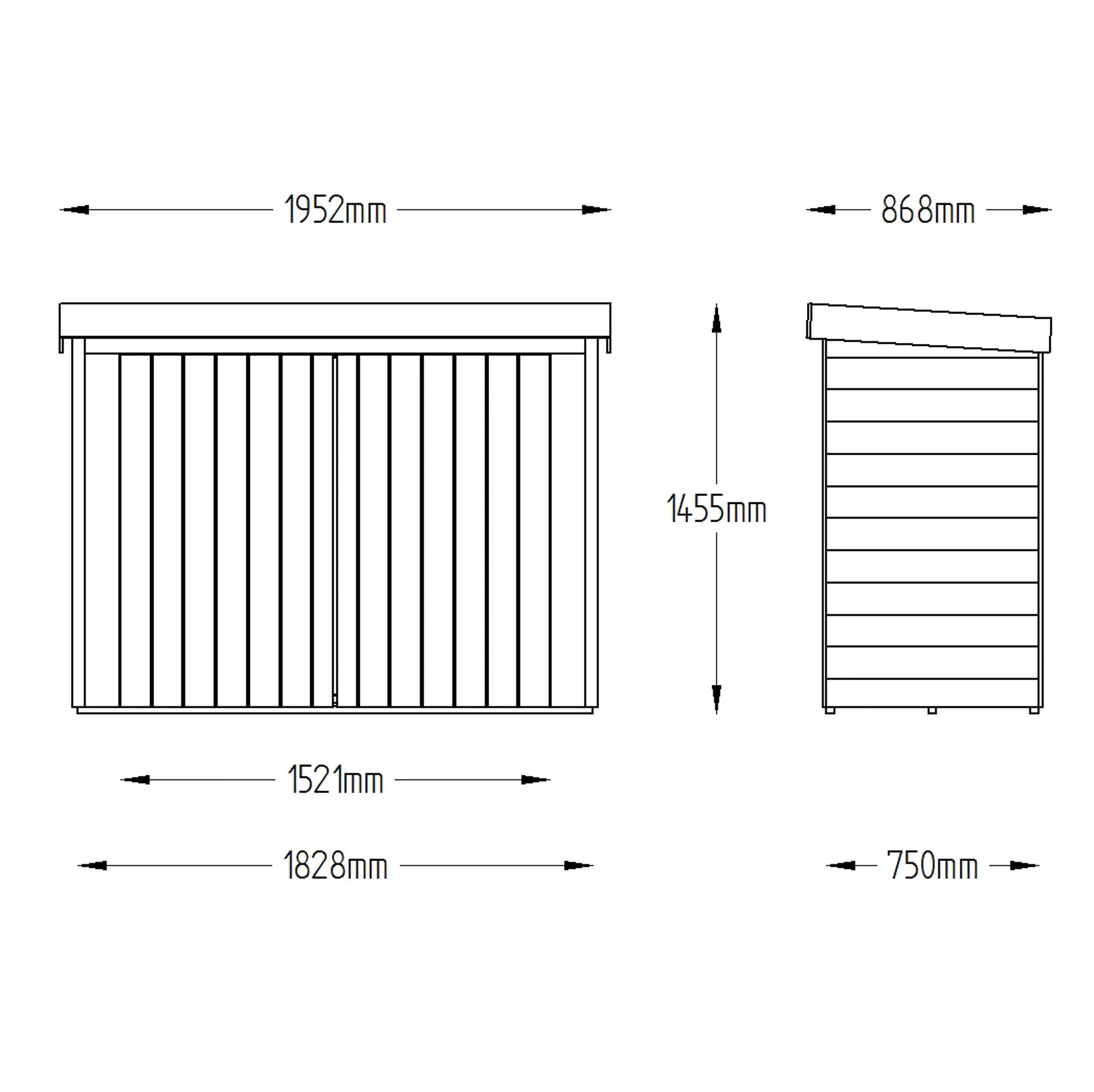 Forest Garden Overlap Wooden 6x3 Pent Garden Storage 12 Forest Garden Overlap Wooden 6x3 Pent Garden Storage - Image 10