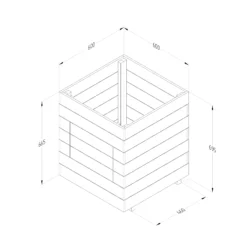 Forest Garden Potato Natural Timber Square Planter (H) 69.5cm X (W) 60cm 15 Forest Garden Potato Natural Timber Square Planter (H) 69.5cm X (W) 60cm -Gardens and Outdoor forest garden potato natural timber square planter h 69 5cm x w 60cm5013053190449 01t