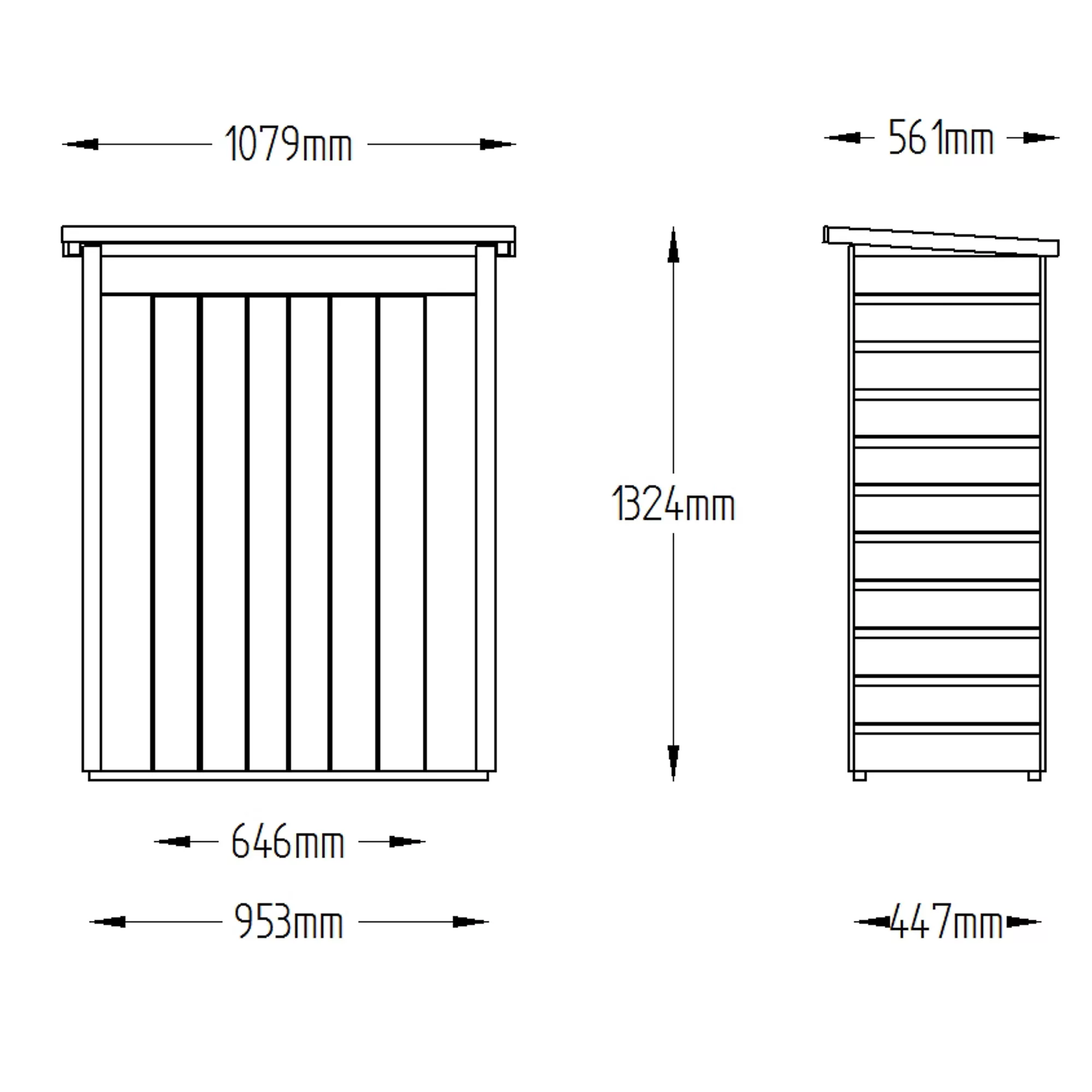 Forest Garden Shiplap Wooden 3x2 Pent Garden Storage 10 Forest Garden Shiplap Wooden 3x2 Pent Garden Storage - Image 8