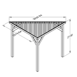 Forest Garden Slatted Corner Pergola, (H)2130mm (W)1470mm 11 Forest Garden Slatted Corner Pergola, (H)2130mm (W)1470mm -Gardens and Outdoor forest garden slatted corner pergola h 2130mm w 1470mm5013053183199 01t bq