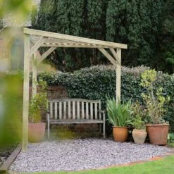 Forest Garden Slatted Corner Pergola, (H)2130mm (W)1470mm 10 Forest Garden Slatted Corner Pergola, (H)2130mm (W)1470mm -Gardens and Outdoor forest garden slatted corner pergola h 2130mm w 1470mm5013053183199 03i bq