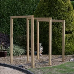 Forest Garden Sleeper European Softwood Arch (H) 240cm X (W) 160cm Set Of 3 -Gardens and Outdoor forest garden sleeper european softwood arch h 240cm x w 160cm set of 35013053190081 04i