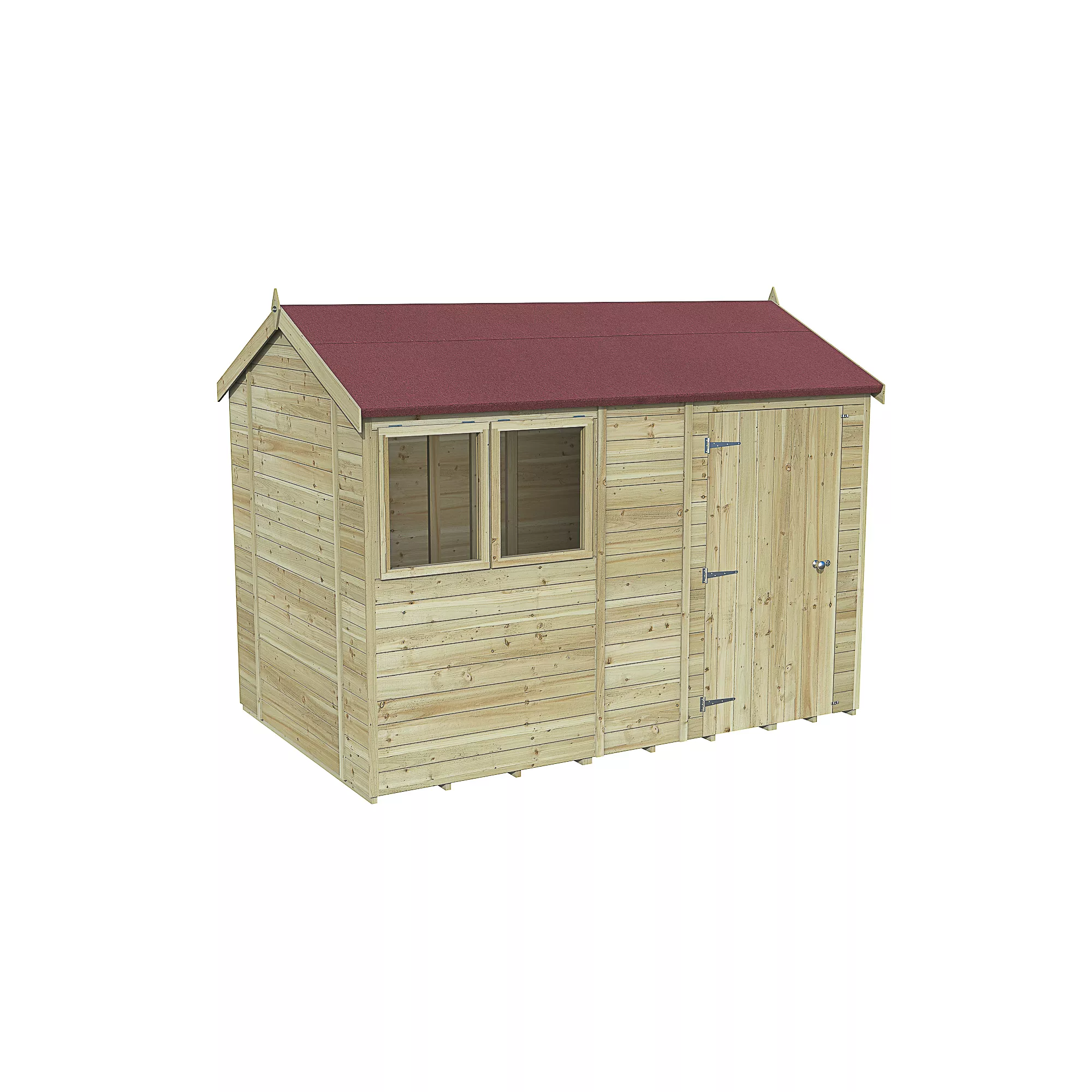 Forest Garden Timberdale 10x6 Ft Reverse Apex Tongue & Groove Wooden Shed With Floor (Base Included) 4 Forest Garden Timberdale 10x6 Ft Reverse Apex Tongue & Groove Wooden Shed With Floor (Base Included) - Image 2