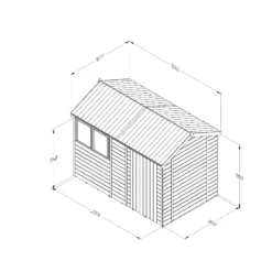 Forest Garden Timberdale 10x6 Ft Reverse Apex Tongue & Groove Wooden Shed With Floor -Gardens and Outdoor forest garden timberdale 10x6 ft reverse apex tongue groove wooden shed with floor5013053188972 01t bq