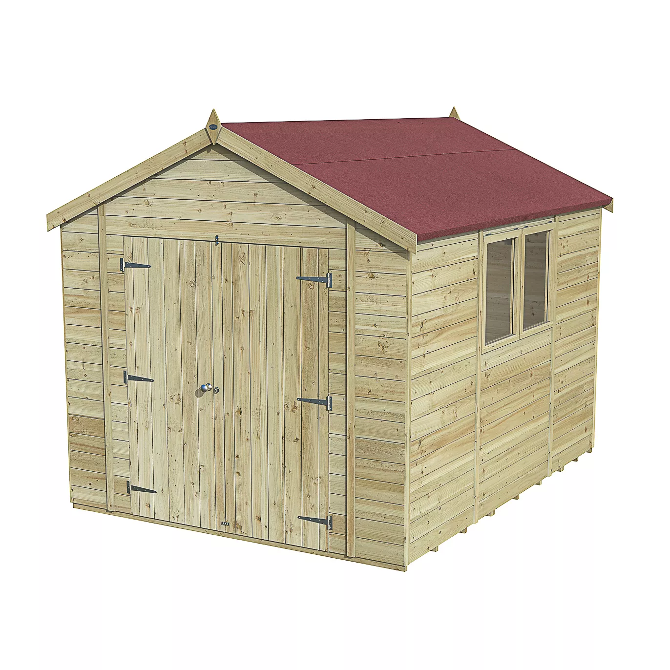 Forest Garden Timberdale 10x8 Ft Apex Tongue & Groove Wooden Shed With Floor (Base Included) 4 Forest Garden Timberdale 10x8 Ft Apex Tongue & Groove Wooden Shed With Floor (Base Included) - Image 2