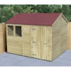 Forest Garden Timberdale 10x8 Ft Reverse Apex Tongue & Groove Wooden Shed With Floor (Base Included)