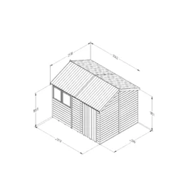 Forest Garden Timberdale 10x8 Ft Reverse Apex Tongue & Groove Wooden Shed With Floor (Base Included) -Gardens and Outdoor forest garden timberdale 10x8 ft reverse apex tongue groove wooden shed with floor base included 5013053189078 01t bq