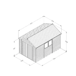 Forest Garden Timberdale 12x8 Ft Apex Tongue & Groove Solid Wood Shed With Floor (Base Included) -Gardens and Outdoor forest garden timberdale 12x8 ft apex tongue groove solid wood shed with floor base included 5013053189139 01t bq