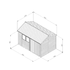 Forest Garden Timberdale 12x8 Ft Reverse Apex Tongue & Groove Solid Wood Shed With Floor (Base Included) -Gardens and Outdoor forest garden timberdale 12x8 ft reverse apex tongue groove solid wood shed with floor base included 5013053189238 01t bq