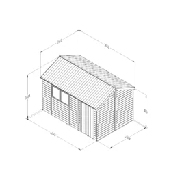 Forest Garden Timberdale 12x8 Ft Reverse Apex Tongue & Groove Wooden Shed With Floor -Gardens and Outdoor forest garden timberdale 12x8 ft reverse apex tongue groove wooden shed with floor5013053189108 01t bq