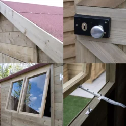 Forest Garden Timberdale 6x4 Ft Apex Tongue & Groove Wooden Shed With Floor (Base Included) -Gardens and Outdoor forest garden timberdale 6x4 ft apex tongue groove wooden shed with floor base included 5013053188910 37c bq