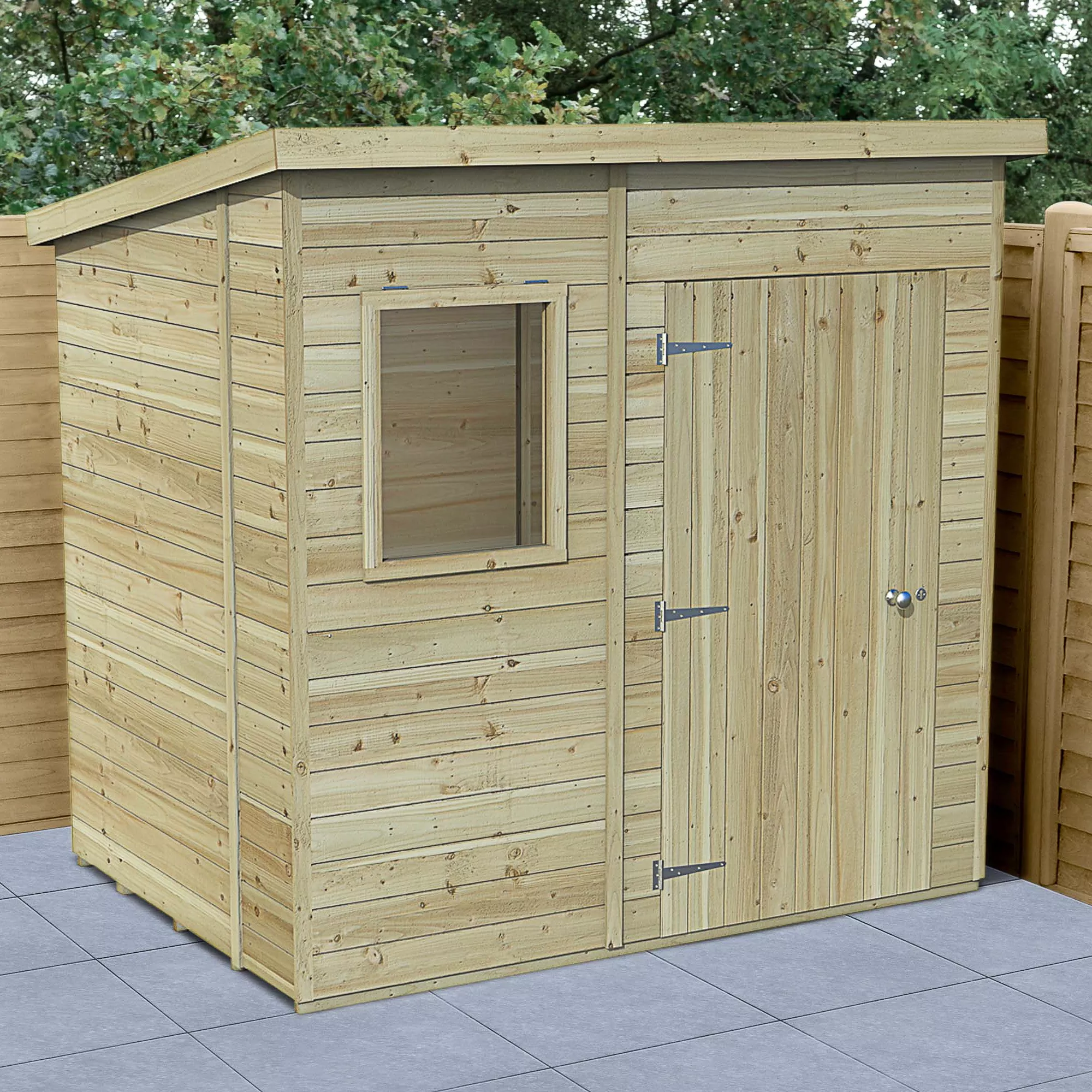 Forest Garden Timberdale 7x5 Ft Pent Tongue & Groove Wooden Shed With Floor 3 Forest Garden Timberdale 7x5 Ft Pent Tongue & Groove Wooden Shed With Floor