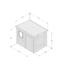Forest Garden Timberdale 8x6 Ft Pent Tongue & Groove Wooden Shed With Floor (Base Included) -Gardens and Outdoor forest garden timberdale 8x6 ft pent tongue groove wooden shed with floor base included 5013053189214 01t bq