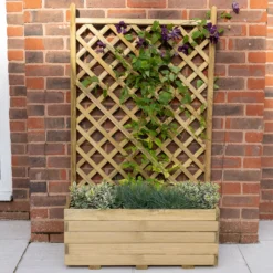 Forest Garden Trellis Natural Timber Rectangular Planter (H) 137cm X (W) 80cm -Gardens and Outdoor forest garden trellis natural timber rectangular planter h 137cm x w 80cm5013053190616 01i