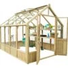 Forest Garden Vale Natural Timber 10x8 Greenhouse -Gardens and Outdoor forest garden vale natural timber 10x8 greenhouse5013053153840 03c