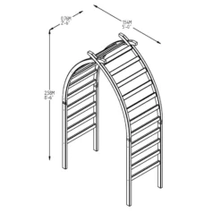 Forest Garden Whitby Softwood Arch -Gardens and Outdoor forest garden whitby softwood arch5013053160220 01t