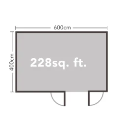 Forest Garden Wolverley 6x4 Toughened Glass Pent Loglap Solid Wood Cabin With Double Door -Gardens and Outdoor forest garden wolverley 6x4 toughened glass pent loglap solid wood cabin with double door5013053181560 02t bq