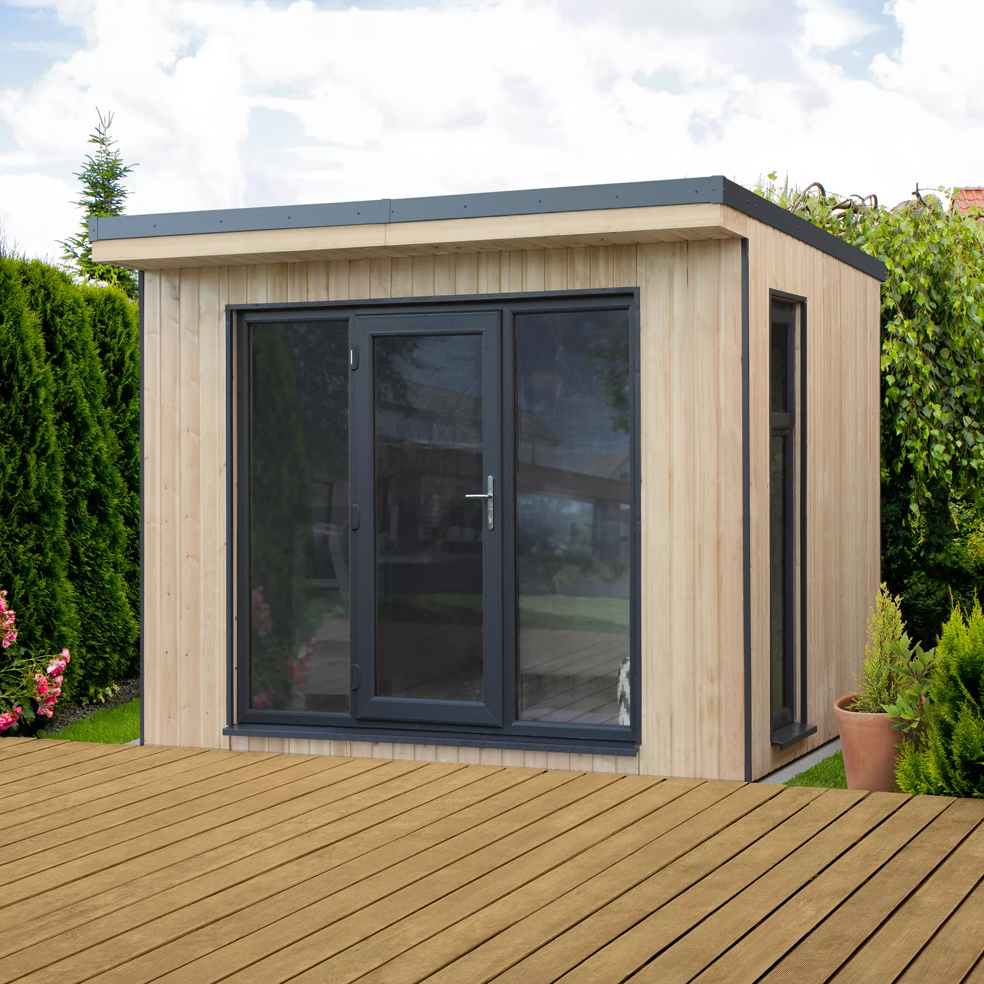 Forest Garden Xtend 10x9 Pent Tongue & Groove Garden Office With Single Door 3 Forest Garden Xtend 10x9 Pent Tongue & Groove Garden Office With Single Door