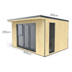 Forest Garden Xtend+ 13x11 Pent Tongue & Groove Garden Office - Assembly Service Included -Gardens and Outdoor forest garden xtend 13x11 pent tongue groove garden office assembly service included5013053183656 01t