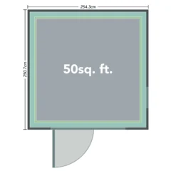 Forest Garden Xtend+ 8x9 Pent Tongue & Groove Garden Office -Gardens and Outdoor forest garden xtend 8x9 pent tongue groove garden office5013053183557 03t