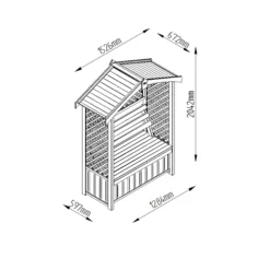 Forest Lyon Lattice Arbour, (H)2000mm (W)1560mm (D)670mm - Assembly Required -Gardens and Outdoor forest lyon lattice arbour h 2000mm w 1560mm d 670mm assembly required5013053154694 01t