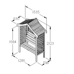 Forest Parisienne Arbour, (H)2120mm (W)1540mm (D)660mm - Assembly Required 11 Forest Parisienne Arbour, (H)2120mm (W)1540mm (D)660mm - Assembly Required -Gardens and Outdoor forest parisienne arbour h 2120mm w 1540mm d 660mm assembly required5013053135952 01t bq