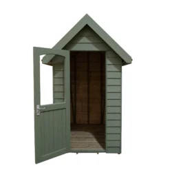 Forest Retreat 6X4 Apex Pressure Treated Overlap Green Shed With Floor - Assembly Service Included -Gardens and Outdoor forest retreat 6x4 apex pressure treated overlap green shed with floor assembly service included5013053176337 04c bq