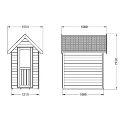 Forest Retreat 6X4 Apex Pressure Treated Overlap Grey Shed With Floor - Assembly Service Included -Gardens and Outdoor forest retreat 6x4 apex pressure treated overlap grey shed with floor assembly service included5013053176504 01t bq