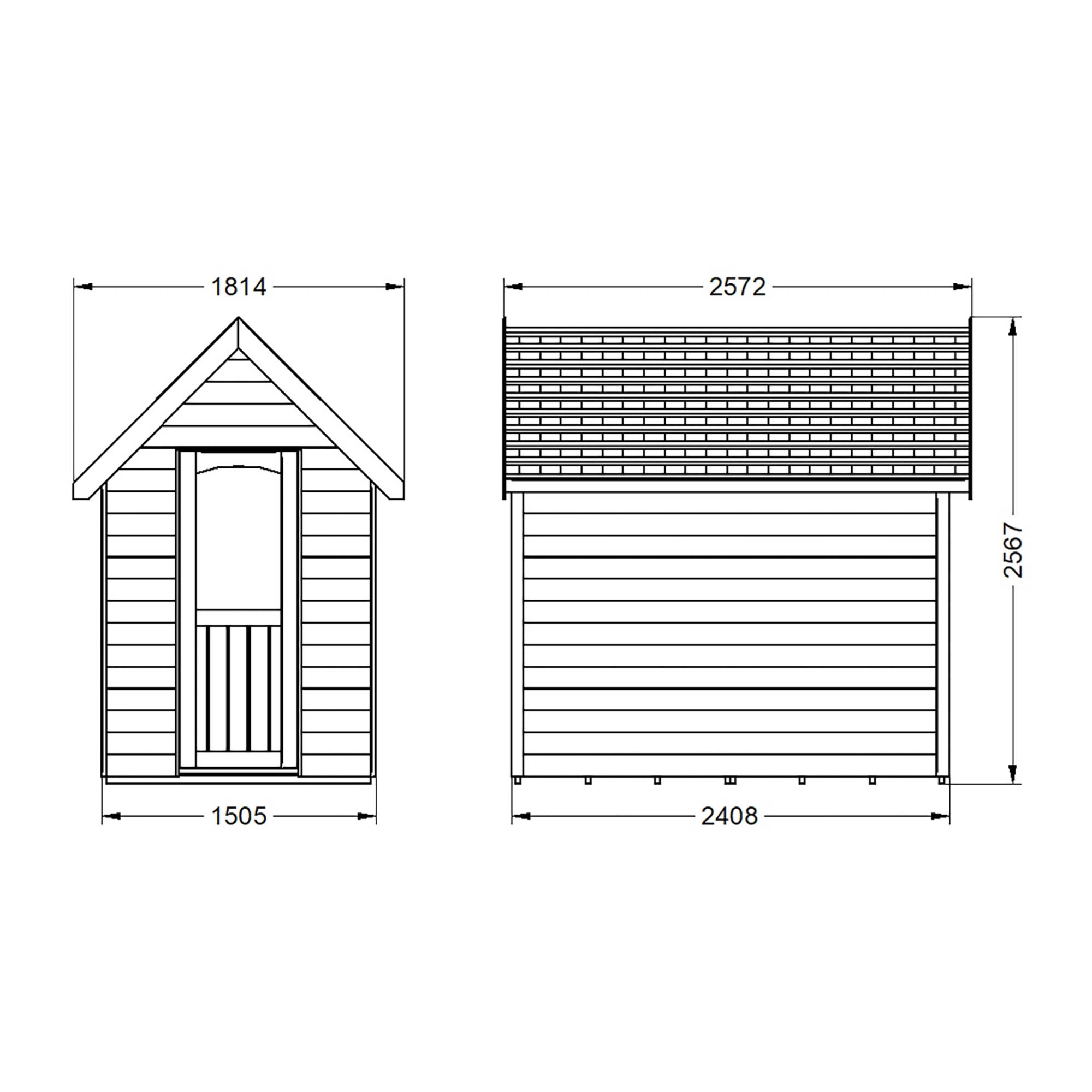 Forest Retreat 8x5 Apex Pressure Treated Overlap Green Shed With Floor - Assembly Service Included 13 Forest Retreat 8x5 Apex Pressure Treated Overlap Green Shed With Floor - Assembly Service Included - Image 11