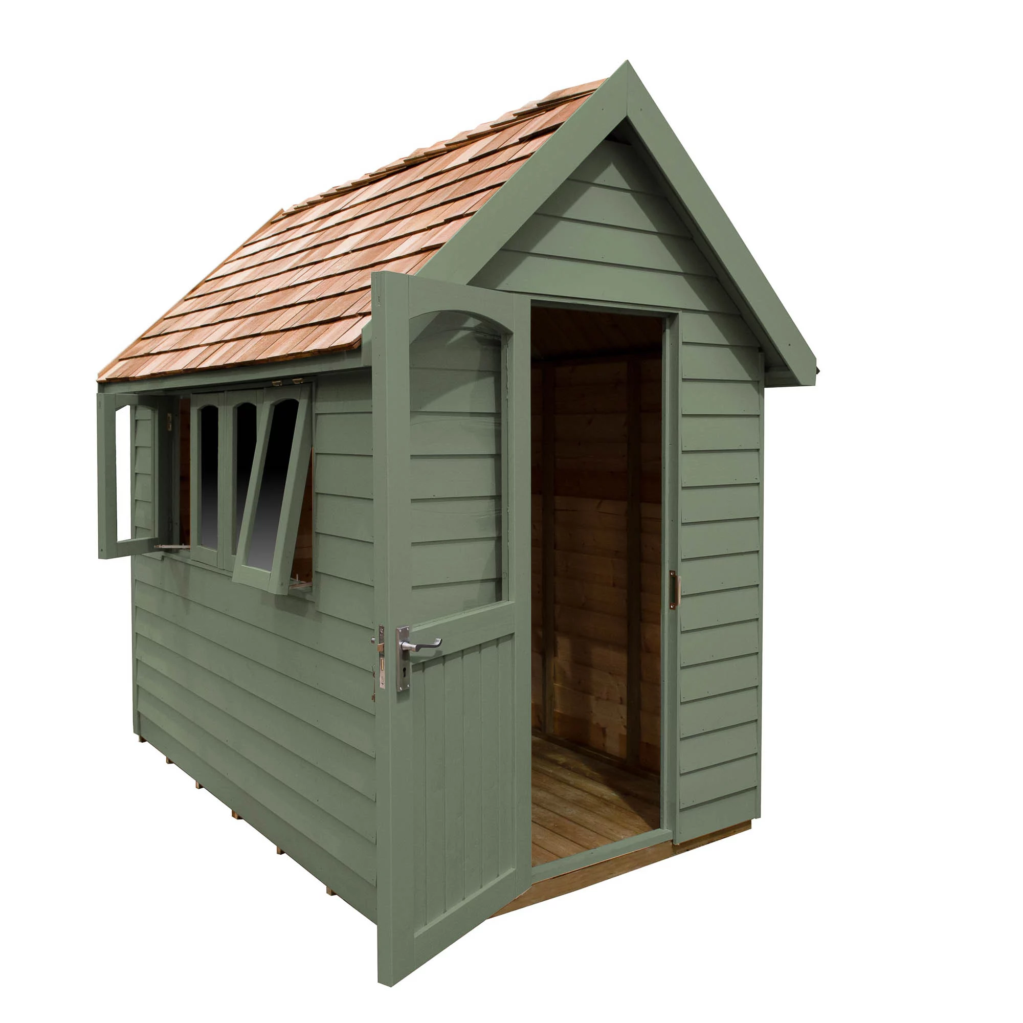 Forest Retreat 8x5 Apex Pressure Treated Overlap Green Shed With Floor - Assembly Service Included 5 Forest Retreat 8x5 Apex Pressure Treated Overlap Green Shed With Floor - Assembly Service Included - Image 3