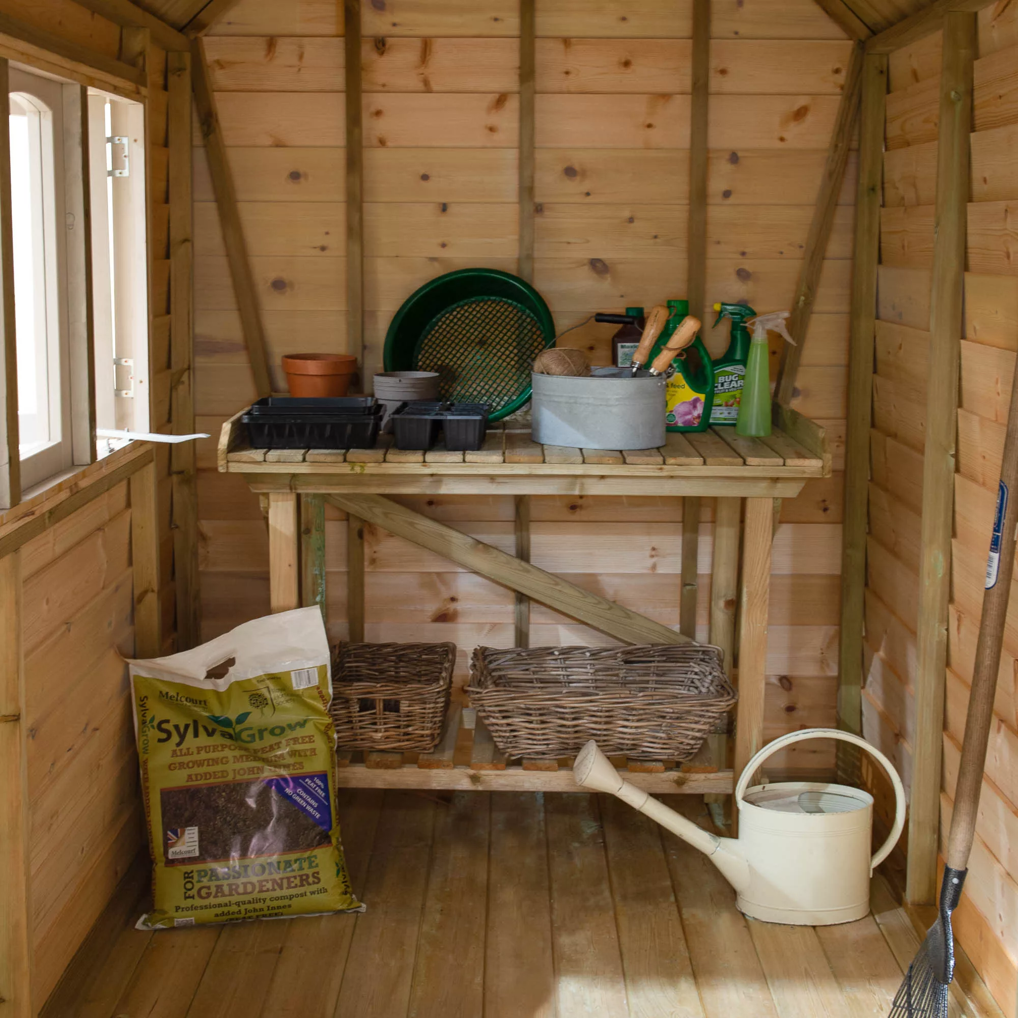 Forest Retreat 8x5 Apex Pressure Treated Overlap Green Shed With Floor - Assembly Service Included 8 Forest Retreat 8x5 Apex Pressure Treated Overlap Green Shed With Floor - Assembly Service Included - Image 6