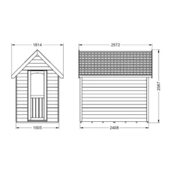 Forest Retreat 8x5 Apex Pressure Treated Overlap Grey Shed With Floor - Assembly Service Included -Gardens and Outdoor forest retreat 8x5 apex pressure treated overlap grey shed with floor assembly service included5013053176511 01t bq