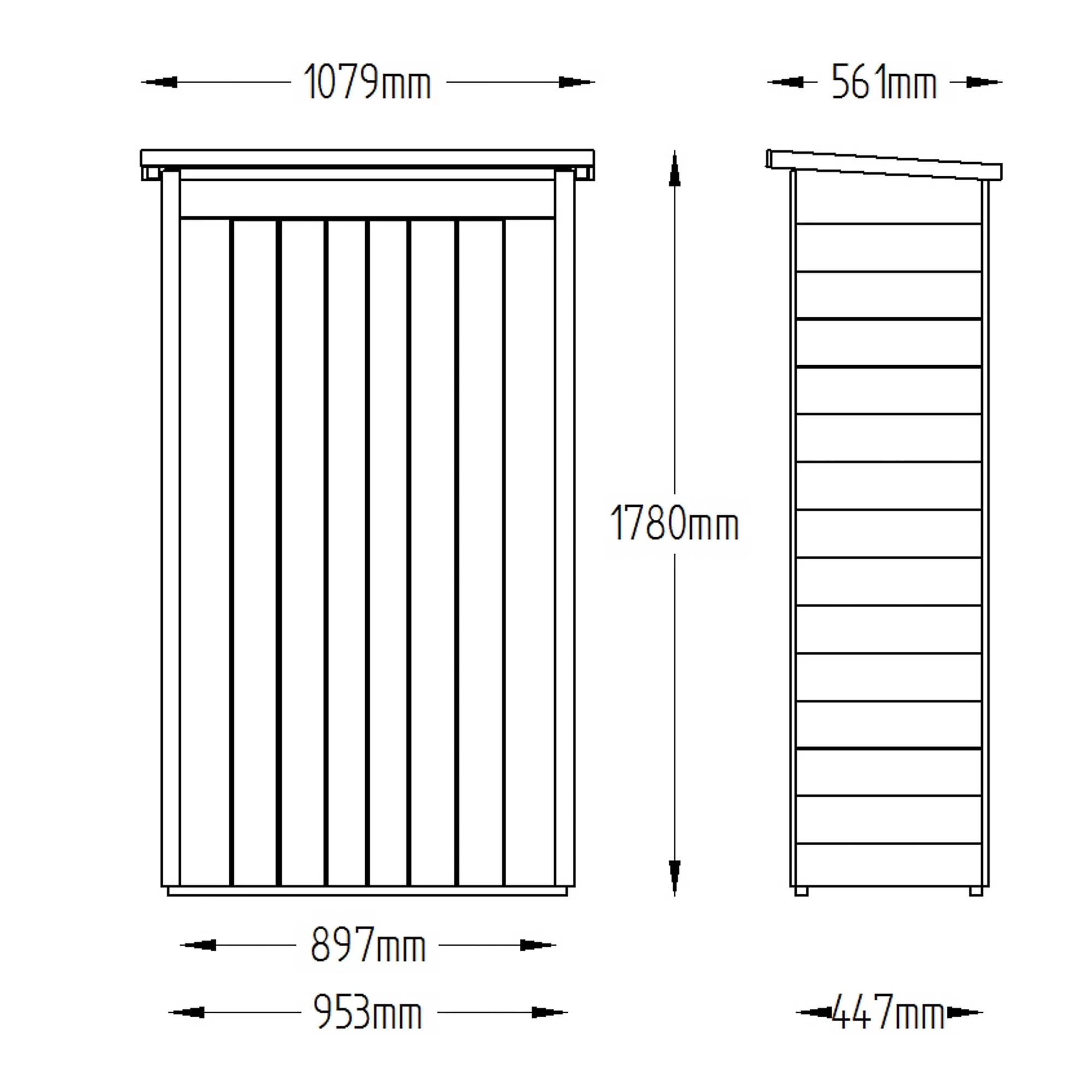 Forest Tall Tongue & Groove 3.5x2 Pent Garden Storage 750L 15 Forest Tall Tongue & Groove 3.5x2 Pent Garden Storage 750L - Image 13