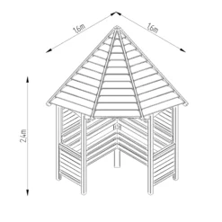 Forest Venetian Corner Arbour, (H)2500mm (W)2330mm (D)1610mm - Assembly Required -Gardens and Outdoor forest venetian corner arbour h 2500mm w 2330mm d 1610mm assembly required5013053139745 01t
