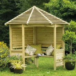 Forest Venetian Corner Arbour, (H)2500mm (W)2330mm (D)1610mm - Assembly Required -Gardens and Outdoor forest venetian corner arbour h 2500mm w 2330mm d 1610mm assembly required5013053139745 05i