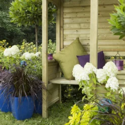 Forest Venetian Corner Arbour, (H)2500mm (W)2330mm (D)1610mm - Assembly Required -Gardens and Outdoor forest venetian corner arbour h 2500mm w 2330mm d 1610mm assembly required5013053139745 08i