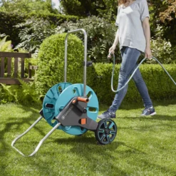 Gardena Aquaroll Freestanding Empty Hose Cart With Wheels -Gardens and Outdoor gardena aquaroll freestanding empty hose cart with wheels4078500032834 01i bq