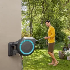 Gardena Rollup XL Wall-mounted Auto Hose Pipe Set (L)35m -Gardens and Outdoor gardena rollup xl wall mounted auto hose pipe set l 35m4078500052061 01i bq