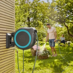 Gardena Rollup XL Wall-mounted Auto Hose Pipe Set (L)35m -Gardens and Outdoor gardena rollup xl wall mounted auto hose pipe set l 35m4078500052061 02i bq