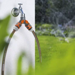 Gardena Round 2-way Hose Pipe Connector 13mm -Gardens and Outdoor gardena round 2 way hose pipe connector 13mm4066407004184 01i bq