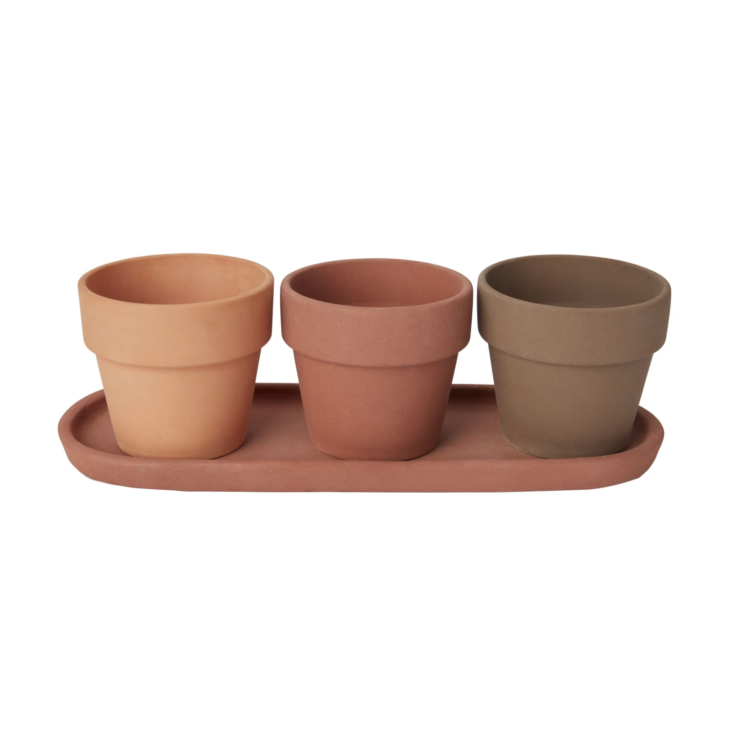 GoodHome Arara Terracotta Cement & Terracotta Round Plant Pot (Dia)10.9cm 3 GoodHome Arara Terracotta Cement & Terracotta Round Plant Pot (Dia)10.9cm
