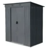GoodHome Basic 1.62 X 0.98m Pent Grey Shed -Gardens and Outdoor goodhome basic 1 62 x 0 98m pent grey shed5059340270623 01c