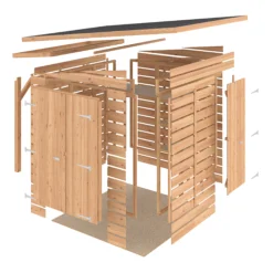 GoodHome Clapperton 8x6 Pent Dip Treated Shiplap Shed With Floor (Base Included) -Gardens and Outdoor goodhome clapperton 8x6 pent dip treated shiplap shed with floor base included 5059340270173 03t